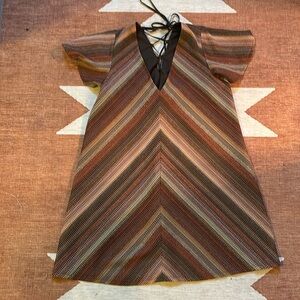Large BCBGeneration mult-colored brown swing dress.